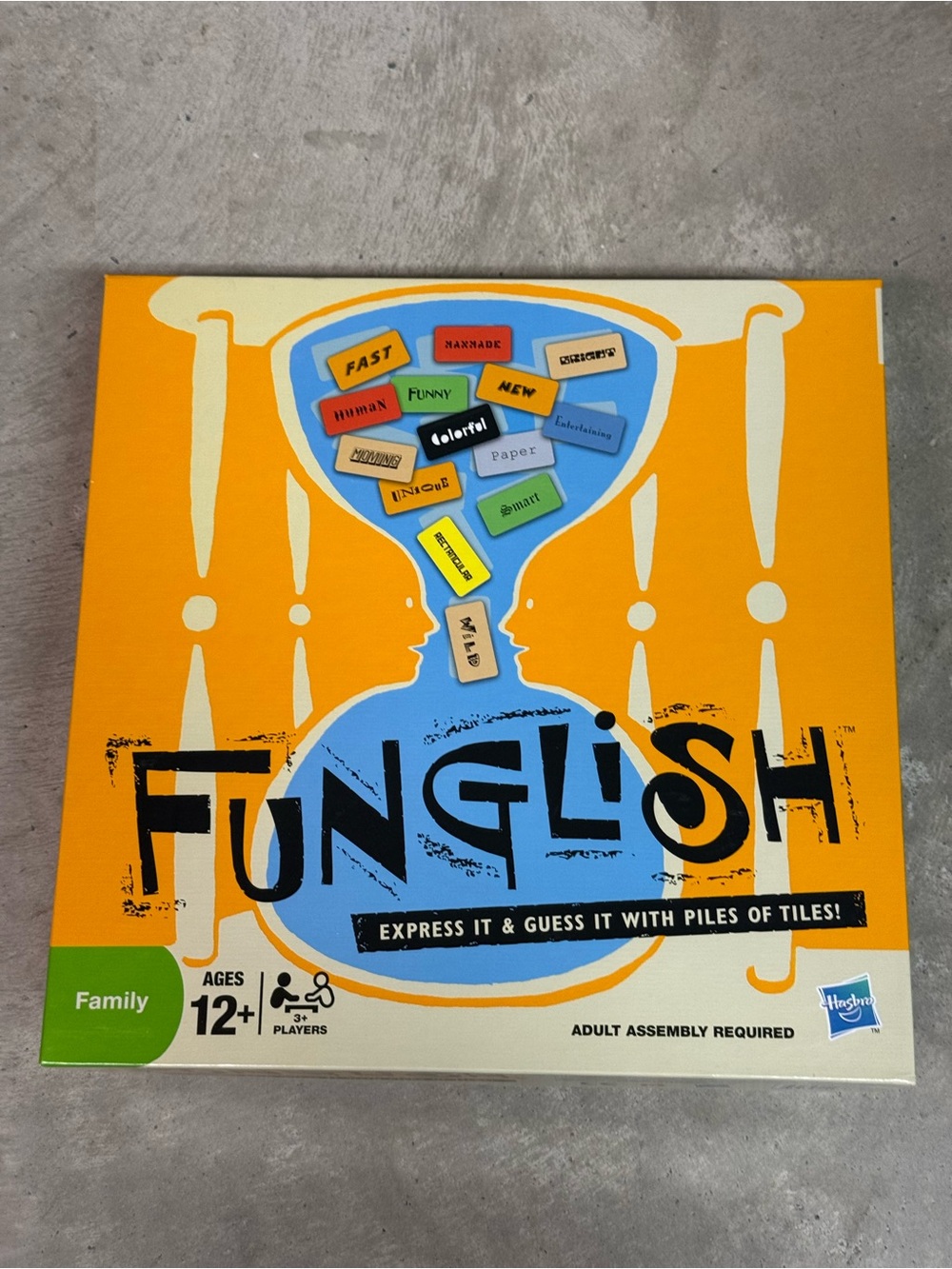 Hasbro FunGlish Word Game - Orange & Blue
